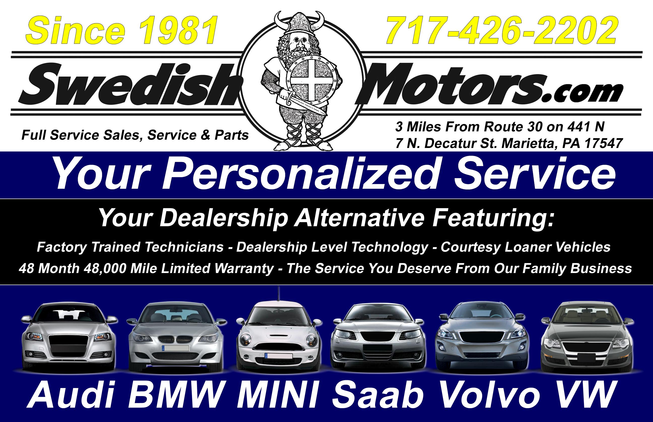 Audi, BMW, MINI, Saab, Volvo & VW Service