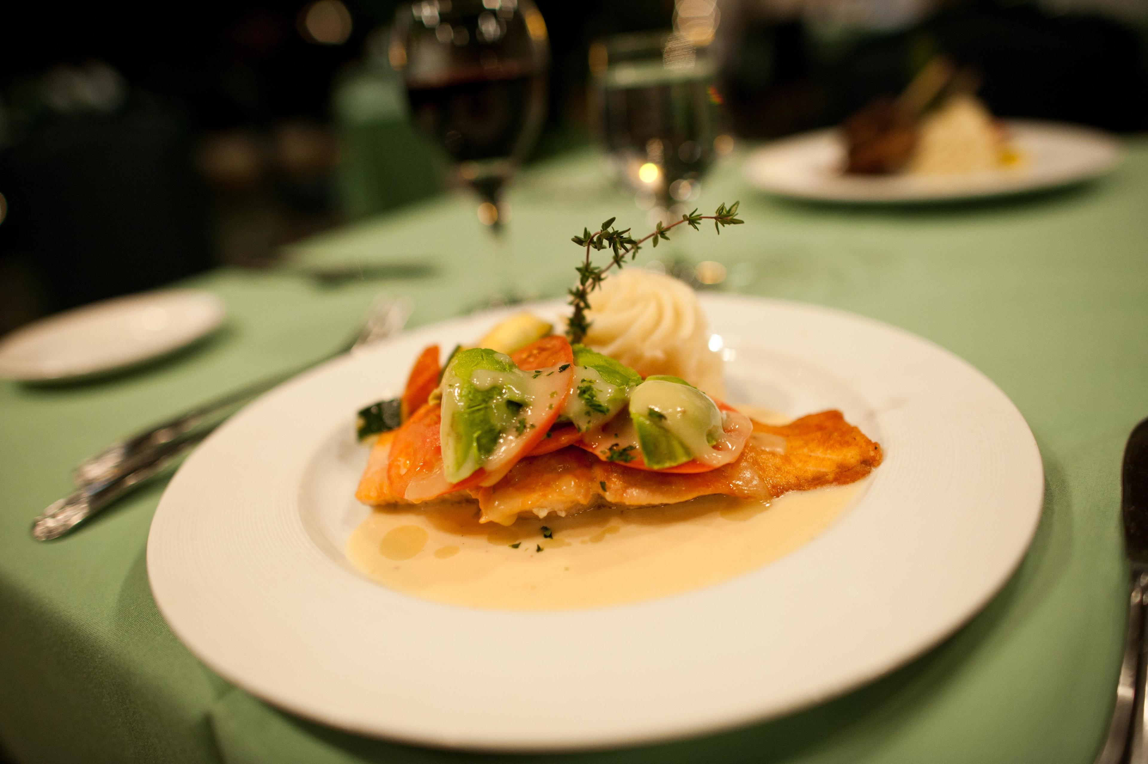 Salmon with Lobster Cream and Vegetables, Max Catering, Antelope Valley, CA