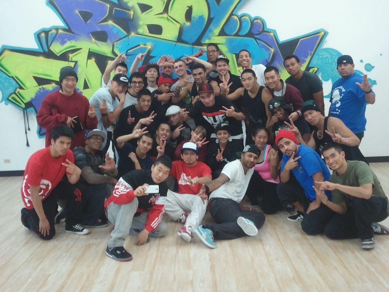 Students and teachers at the B-boy Factory