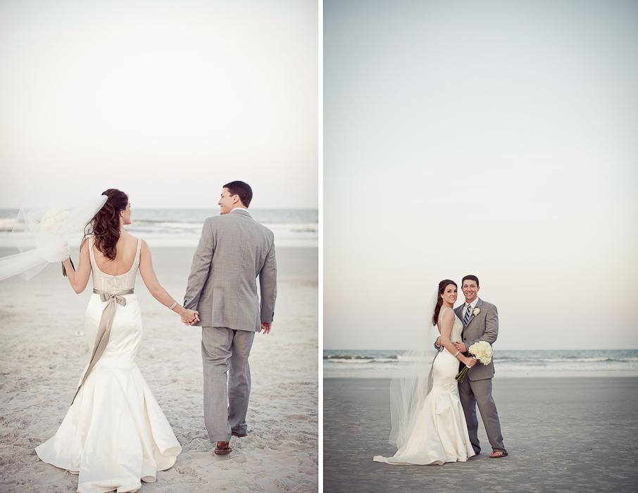 Bride and Groom beach wedding Atlantic Beach, FL