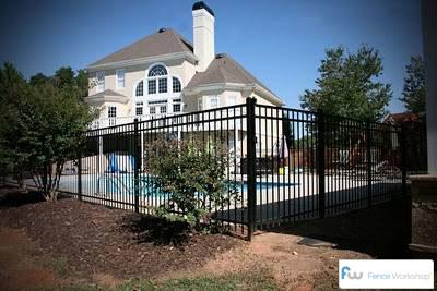 Metal pool fence