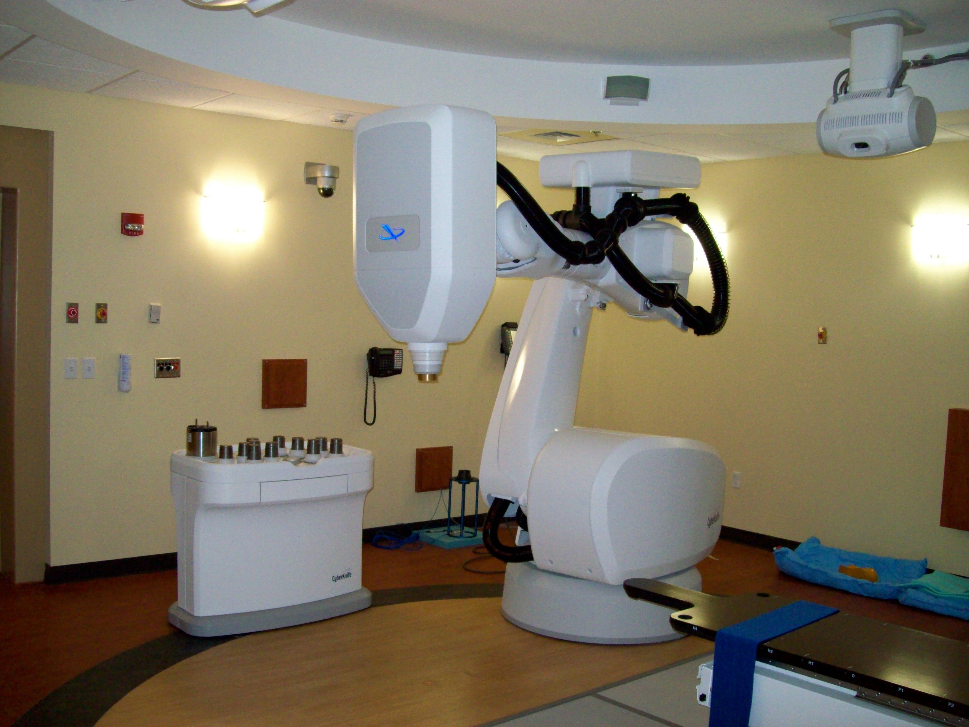 A view of the CyberKnife treatment room.