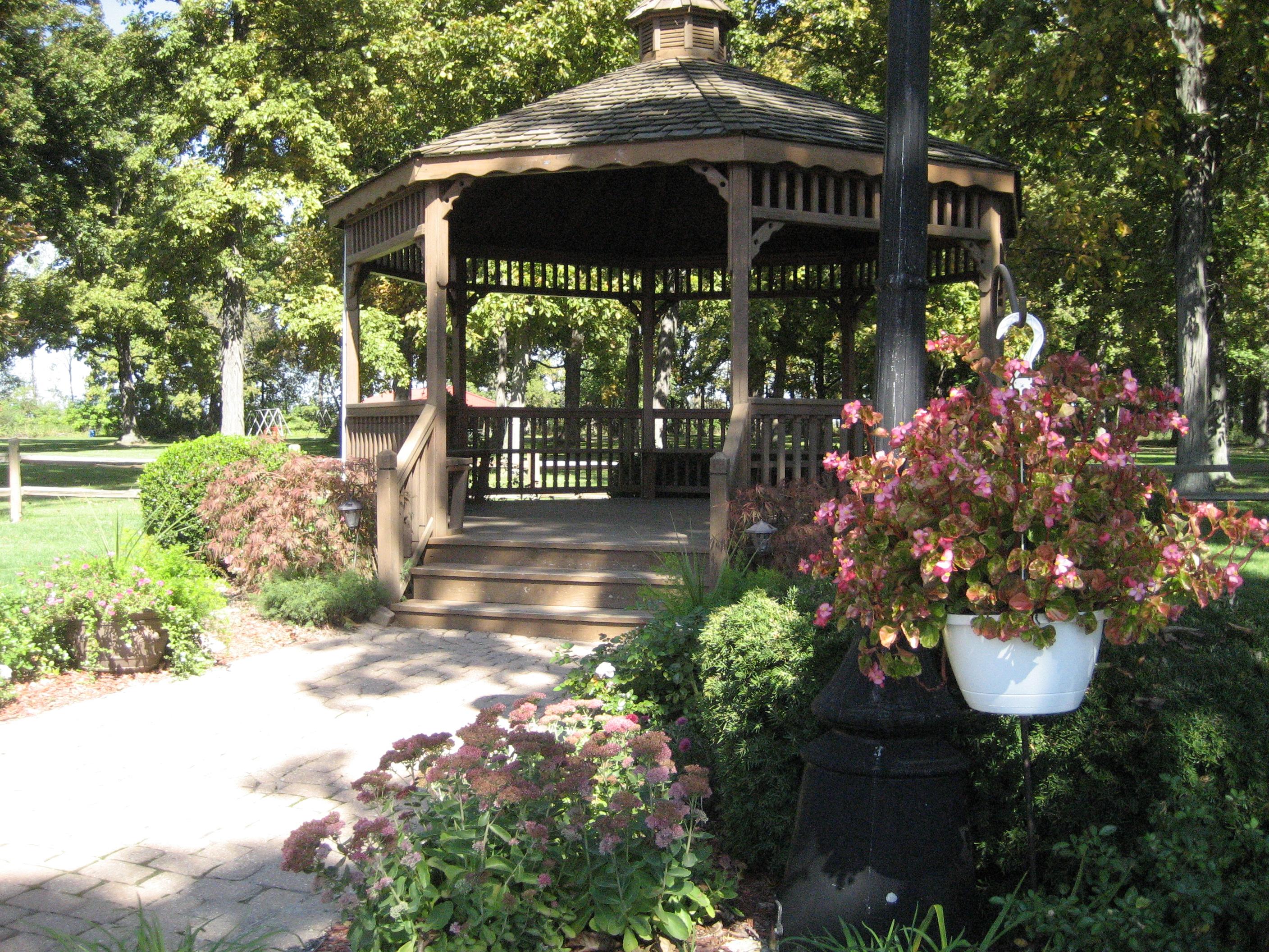 the beautiful gazebo area at Sunrise