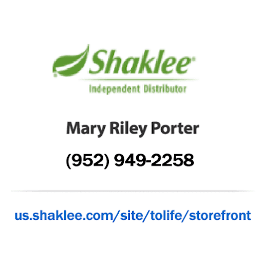 Shaklee Distributor - Mary Riley Porter