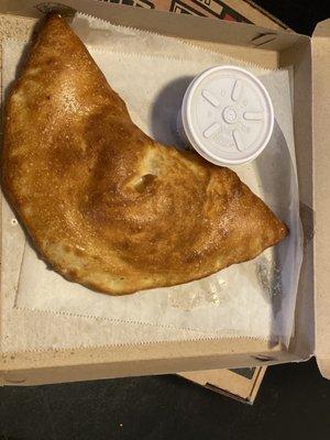 Ham and cheese calzone