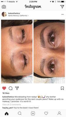 I LOVE MY MICROBLADING!!! Kat is the coolest.