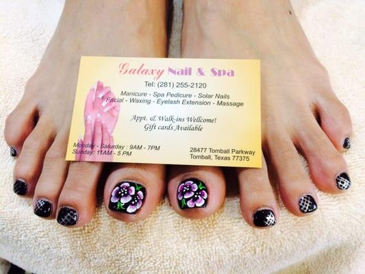 Come get ur toe done at galaxy nail ! They did amazing job! Love it