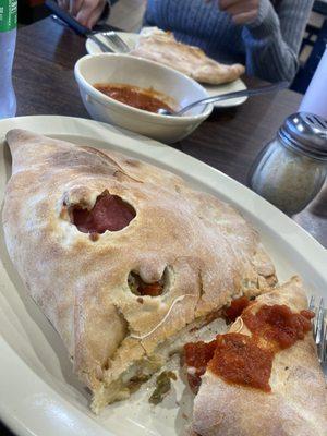 Not the best angle but the calzone was delightful!