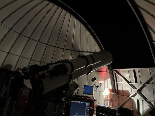 Telescope in use at the observatory