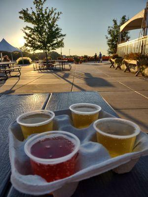 A flight of ciders