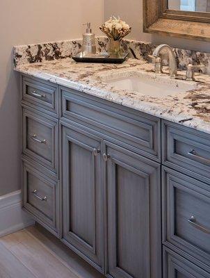 Vintage White Granite Vanity