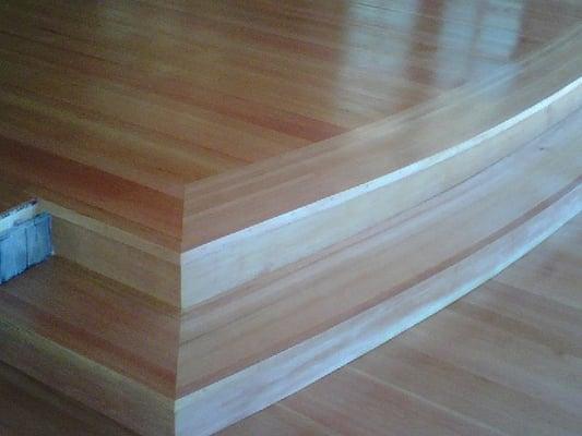 Custom curved fir steps Edmonds