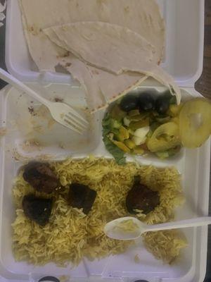 Lambe Kabob plate.