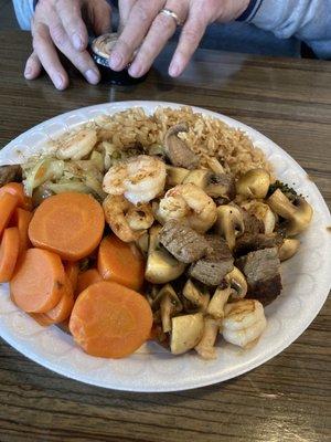 H5. Beef and Shrimp Hibachi Combo