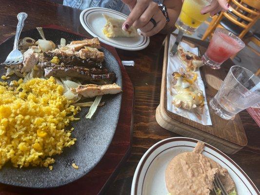 Fajita and margarita flight