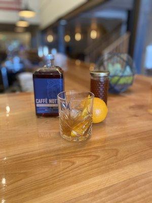 Ferino Distillery + Al's Bees have teamed up to create a Coffee Old Fashioned! Check in on Yelp to snag a sweet discount on this cocktail!