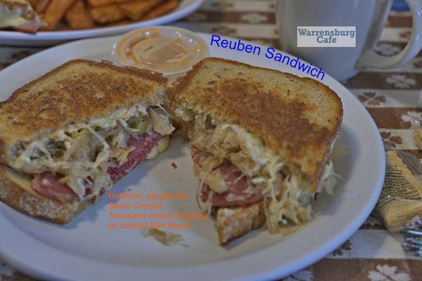 Traditional Reuben on Rye toast.