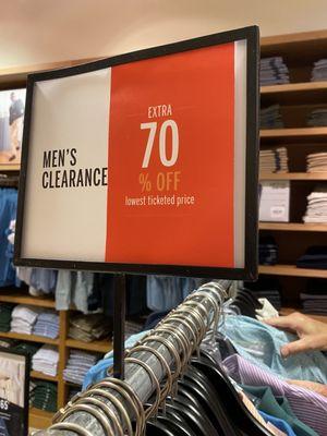 Clearance section