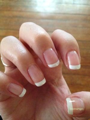 Gel nails with French tip