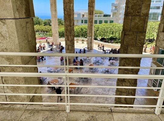 View from upper level of the huge patio outside the Garden Terrace Cafe.