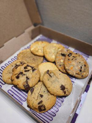 Insomnia Cookies- Chocolate Chunk, Cookies N Scream, Snickerdoodle, Sugar, White Chocolate Macadamia