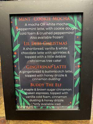 Seasonal coffee drinks