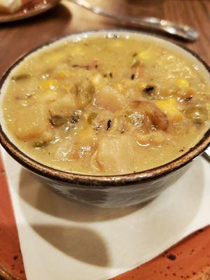 Green chili corn chowder