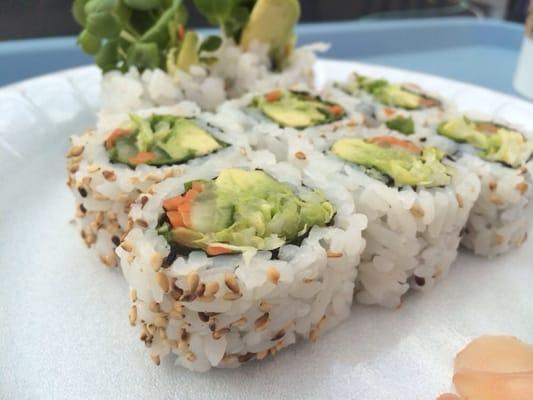 Vegetarian sushi roll