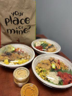 PERi Chicken Rainbow Bowl and PERi PERi Chicken Bowl