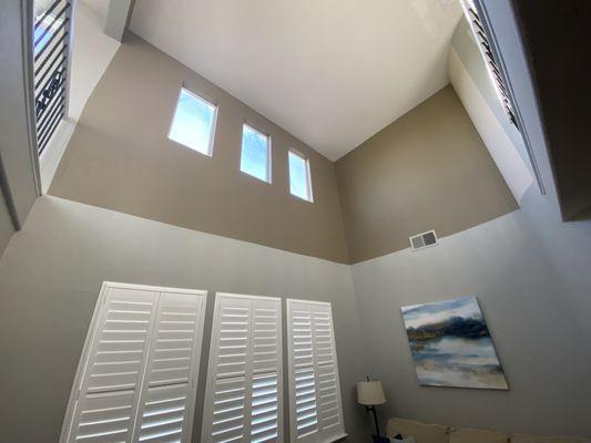 Upper ceilings that needed to be painted.