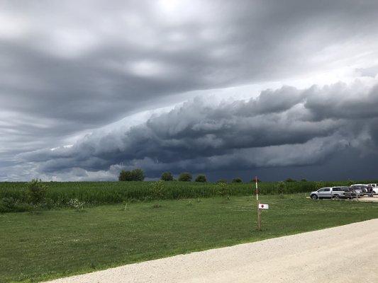 Storms coming in. Time to pack up