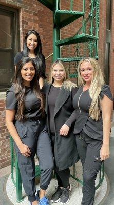 Meet our awesome dental hygienists, assistant and front desk, ready for all your dental needs :)