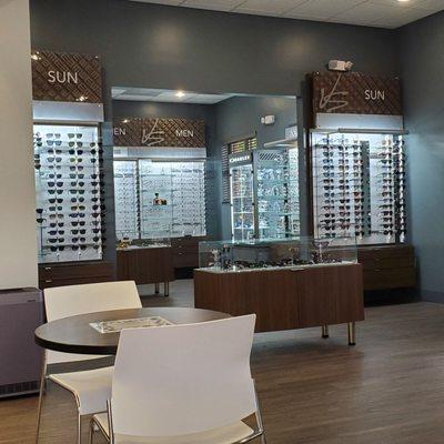 Sunglass section and Men's Glasses section