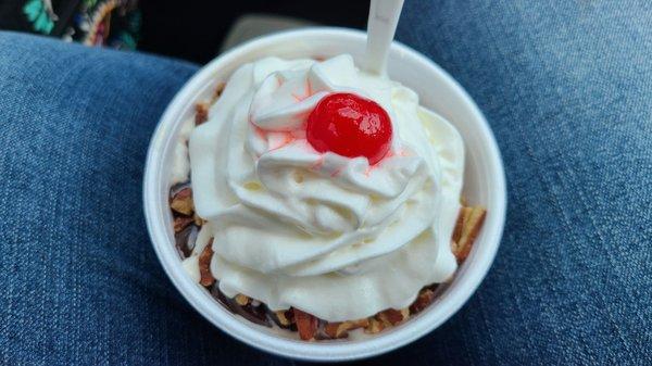 Hot Fudge Sundae was yummy and refreshing on this hot day.