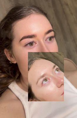 Brow shaping with tint & Lash tint done by Jennifer