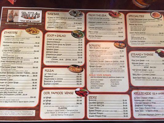 A pretty extensive menu.