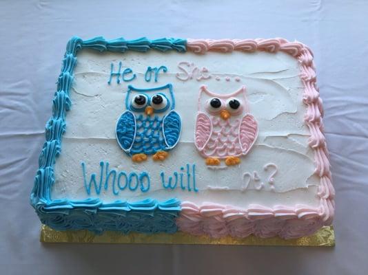 Gender reveal cake