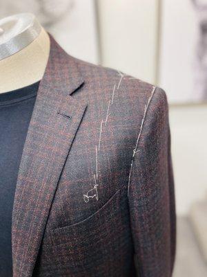 Ermenegildo Zegna blazer shoulder recut