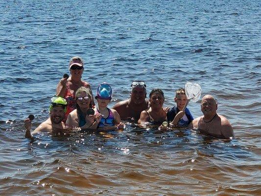 Snorkeling for sand dollars