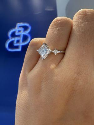 Princess Cut in our Glacier Aura Engagement Ring.