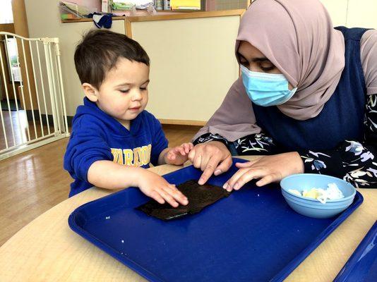 Making Sushi in the Toddler Classroom