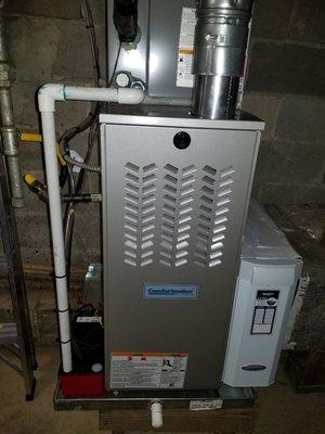 1.5-ton basement apartment Furnace-AC replacement. Completed installation.