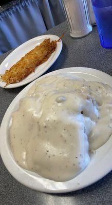 Biscuits and Gravy and Hashbrowns