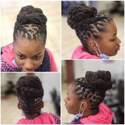 Maintenance corn rows n molded bun..