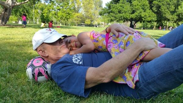 One of Attorney Jeff's favorite thing to do during his not-that-many down-times is to snuggle with little Faith Milam.