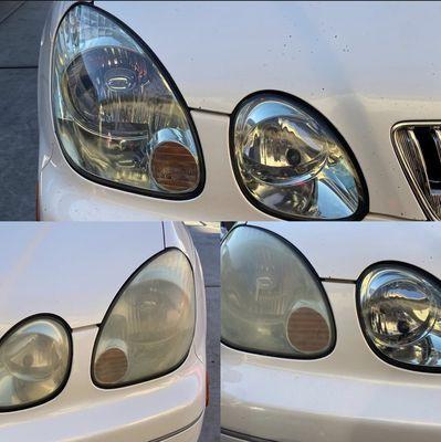 Lexus GS300 headlight restoration