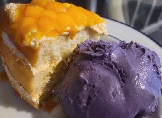 Red Ribbon Mango Supreme Cake / Antójate Ube Ice Cream