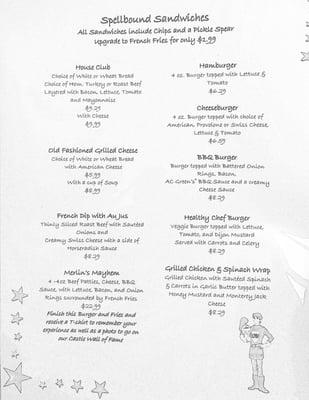 2012 menu, page 3 of 5