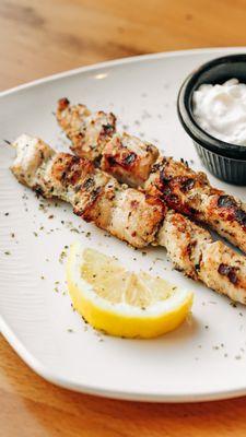 Chicken Souvlaki with Tzatziki