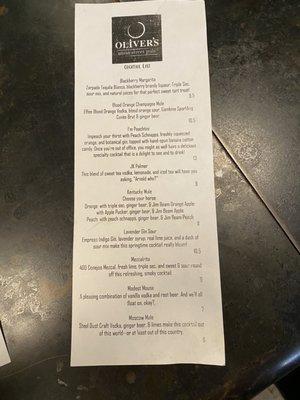 Cocktail Menu - 1